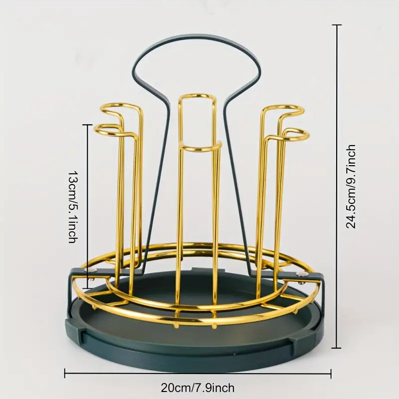 Luxury Metal Glass Rack, Water Mug Draining Drying Organizer, Metal Cup Drying Rack Shelf,, Useful Home Kitchen Supply, Cup Holder with 6 Fixators, Household Cup Bracket Luxury Metal Glass Rack, Water Mug Draining Drying Organizer, Metal Cup Drying Rack Shelf,, Useful Home Kitchen Supply, Cup Holder with 6 Fixators, Household Cup Bracket